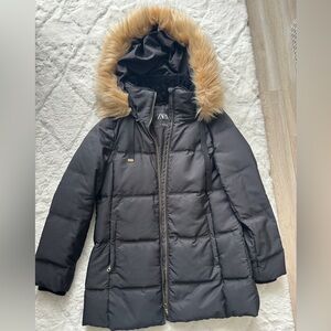 Like New Women’s Black Winter Jacket - Zara